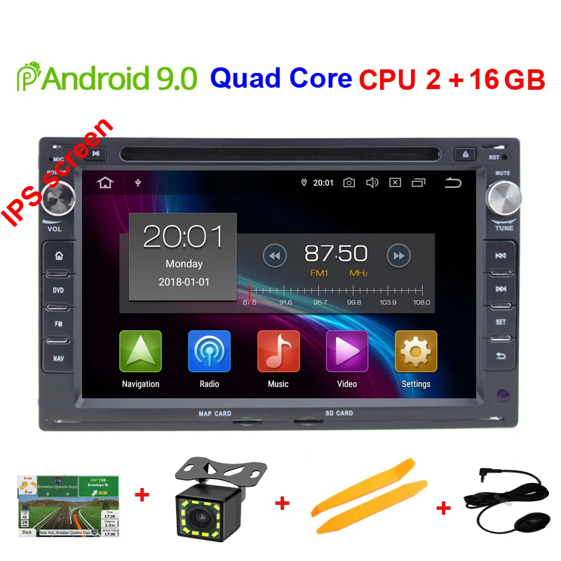 2GRAM 16G RAM DSP ips 4G Android 9,0 Автомобильный gps для VW PASSAT B5 B4 JETTA BORA GOLF 4 SHARAN POLO MK5 MK4 MK3 T5 транспортер для peugeot 307 dvd - Цвет: 2GRAM 16G RAM