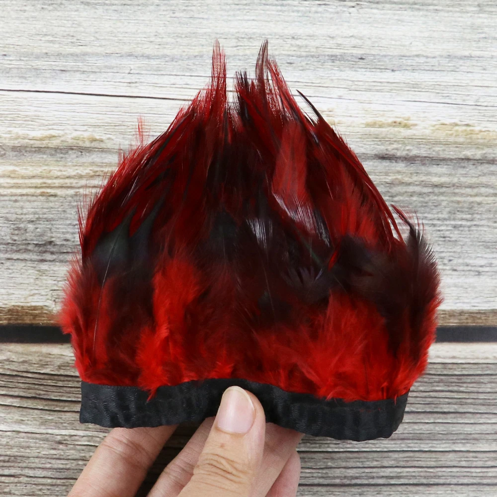 1 метр петуха куриное седло перо отделка окрашенное одежда платья швейное
