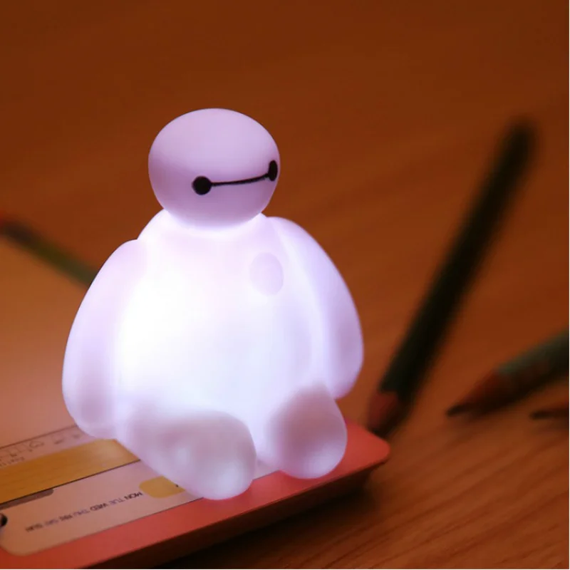 СВЕТОДИОДНЫЙ Красочный ночной Светильник Disney Big Hero 6 Baymax лампа для вечерние в баре
