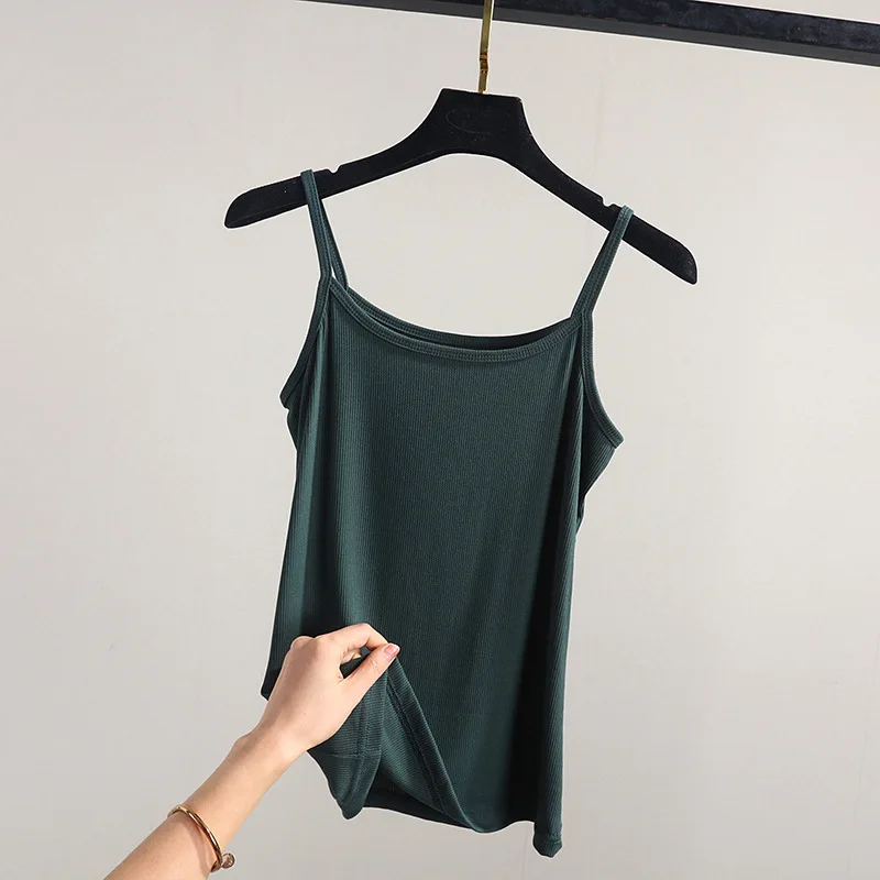 Женский топ-майка стрейчевая модель топы на бретелях Женские однотонные
