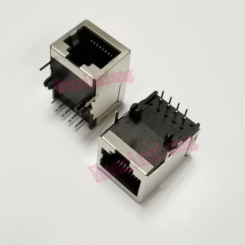 20 шт./лот щит RJ45 8P8C разъем без светодиодов 21 мм PCB Монтажная сеть Интернет