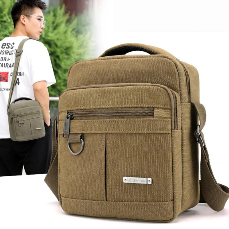 

Casual Shoulder School Bag Men's Canvas Lightweight Travel Crossbody Bag High Quality Small Phone Purse сумка через плечо XA753F