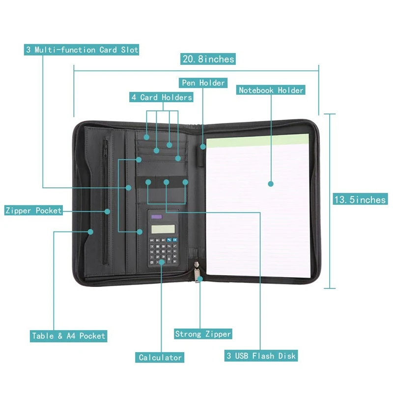 Из искусственной кожи Портфели Бизнес связующего органайзеры портфель с