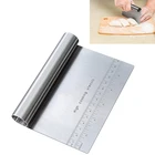 Резак для теста со шкалой скребок для торта из нержавеющей стали Кондитерские резаки измельчитель шпатели для мастики инструменты для украшения выпечки своими руками