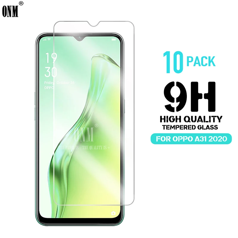 10 шт A31 2020 закаленное стекло для OPPO защита экрана 9H защитная пленка|Защитные