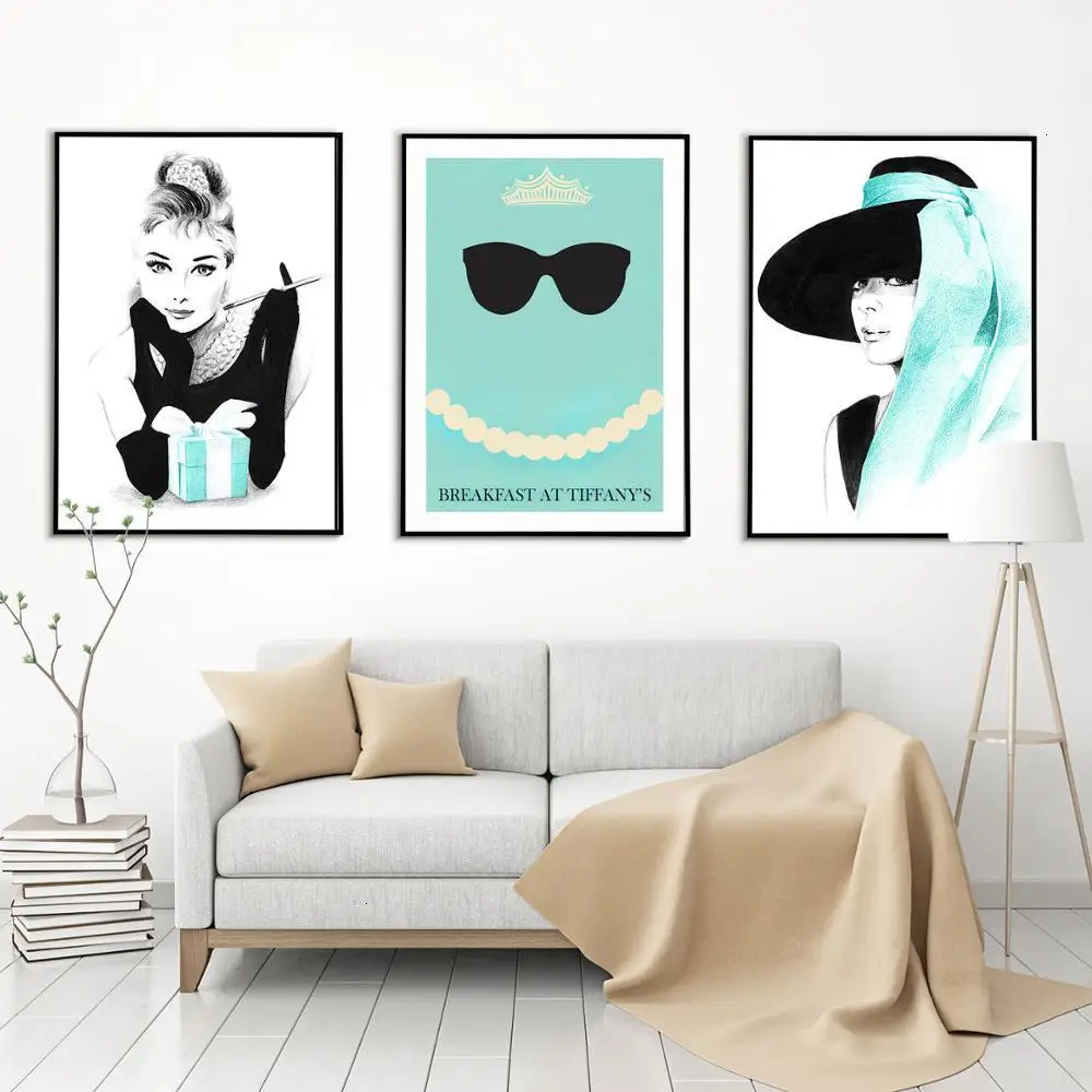 

Breakfast At Tiffany's Wall Pictures For Living Room Posters And Prints DecorationNordic Canvas Art Print Paintings Home Decor