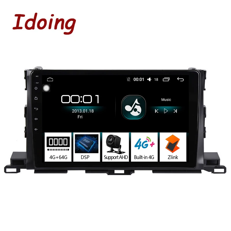 Idoing 10 2 &quot4G + 64G Восьмиядерный DSP автомобильный Android мультимедийный плеер для Toyota