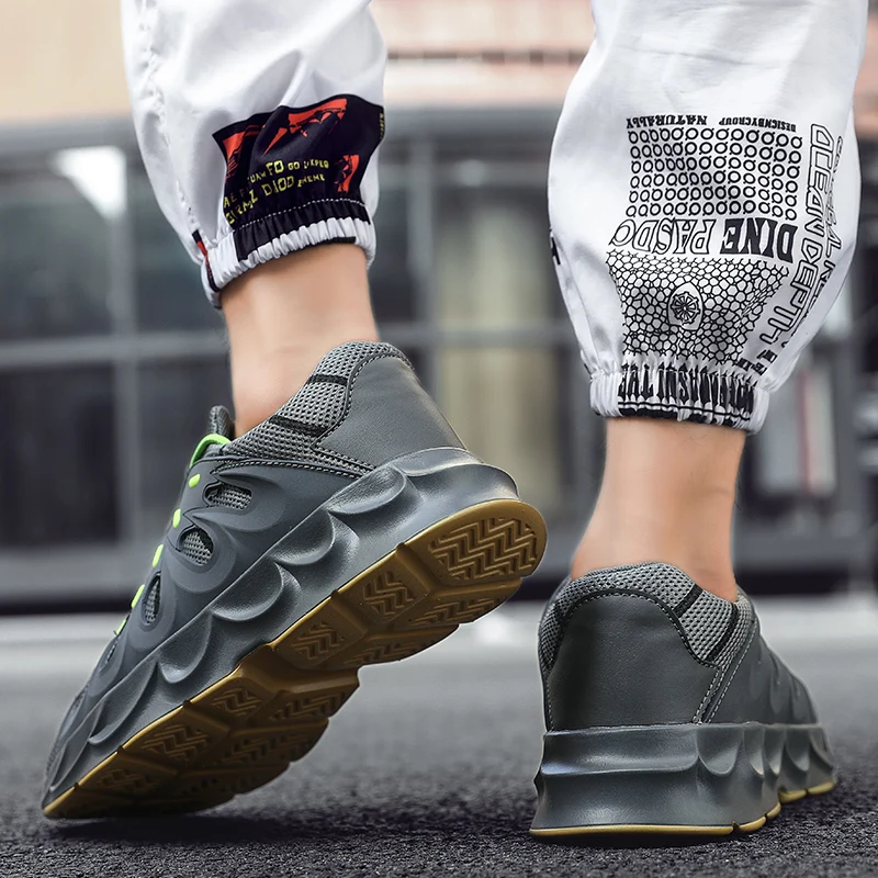 2019 New Lace-up Zapatillas Hombre Men Shoes Lightweight Comfortable Breathable Walking Sneakers Mesh Retro Casual | Обувь