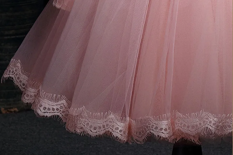 Fashion Lace Toddler White Red Pink Ball Gown Kids Girls Party Winter Dress Clothes for Children 12month To 9 10 12 Years | Детская