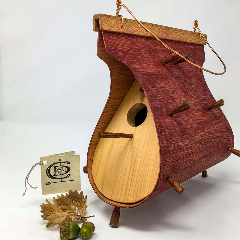 

Finch Pinch Birdhouse for Outside Handmade Wood Bird House Weather Resistant Bird Supplies 35X15 cm TB Sale
