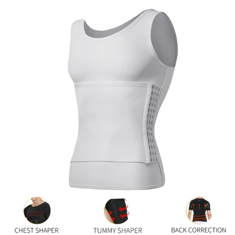 Camisas de compressão do modelador de corpo masculino Shapewear Shapewear Slimmen Slimming Bainhe