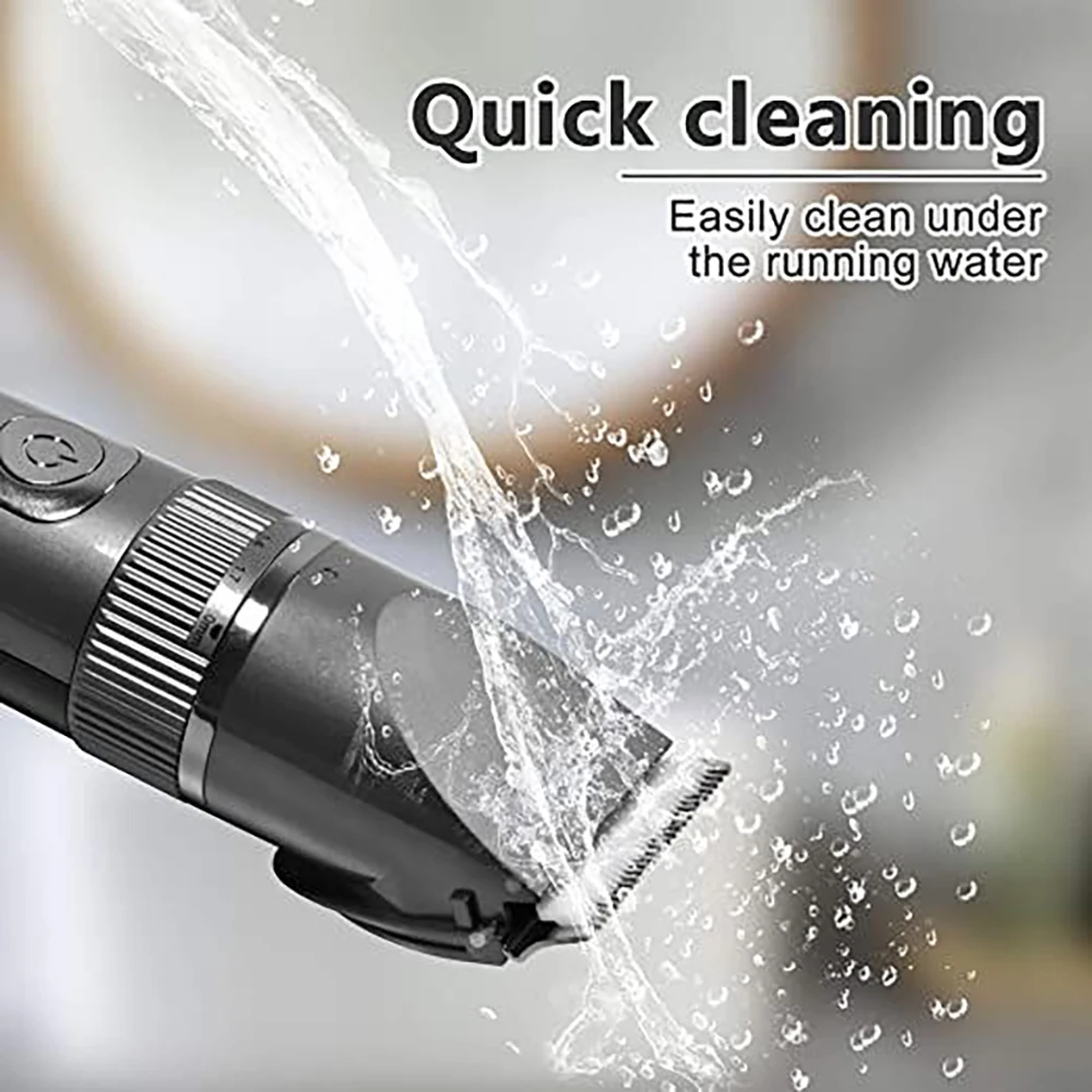 Professional Hair Clipper Washable Steel Blade Barber Shaver Men's Grooming Kit Electric Trimmer With LED Rechargeable | Бытовая