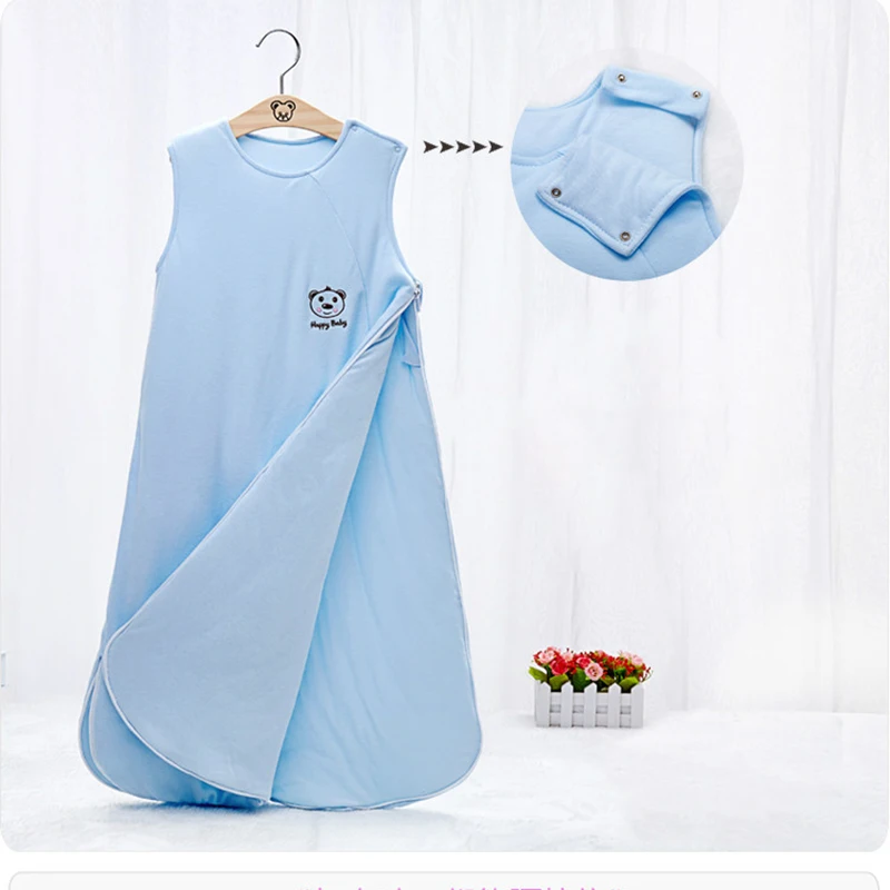 Детский спальный мешок без рукавов хлопковый плотный и теплый зимний для