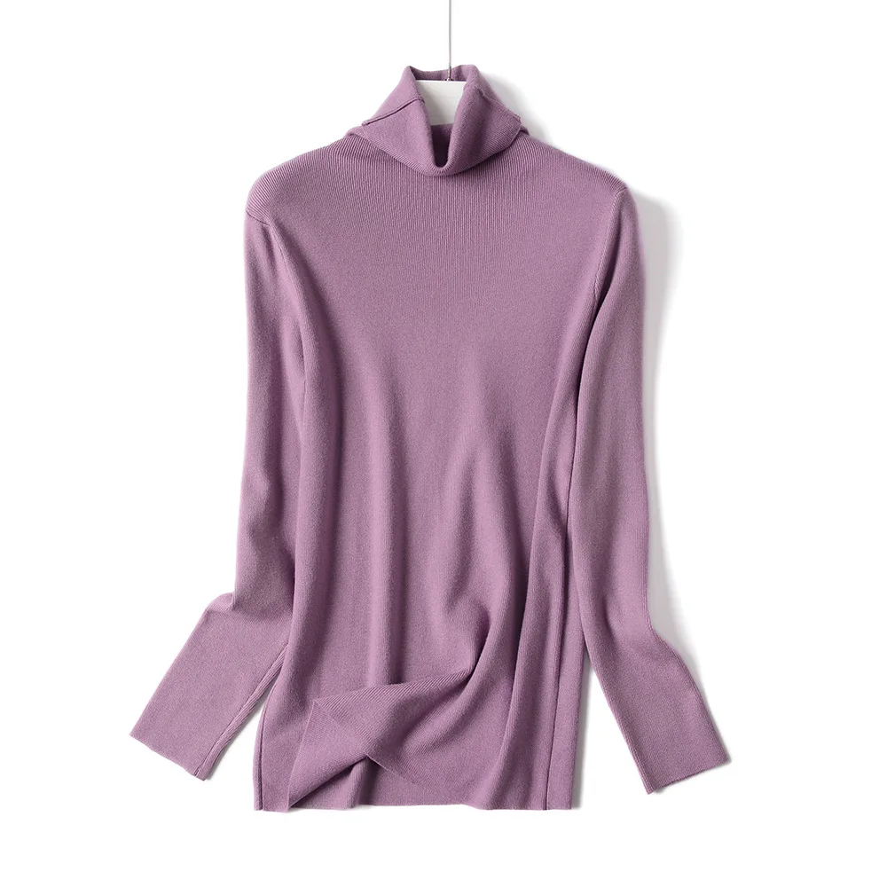 Женские свитера с высоким воротом мягкие кашемировые пуловеры длинным рукавом