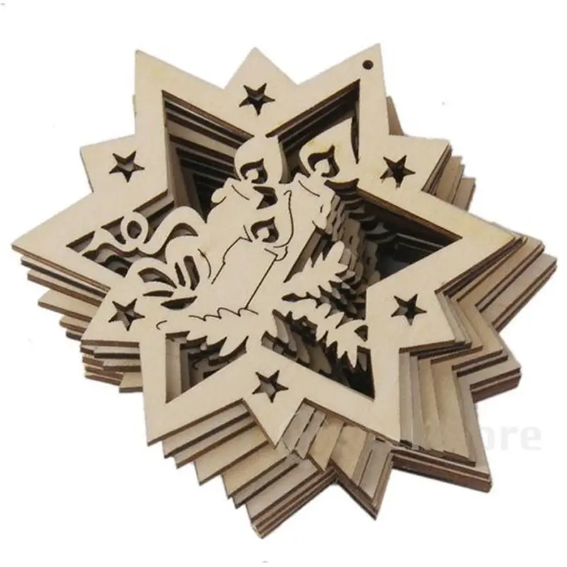 Бутик небольшой кулон деревянные рождественские свечи подвески|Кулоны и