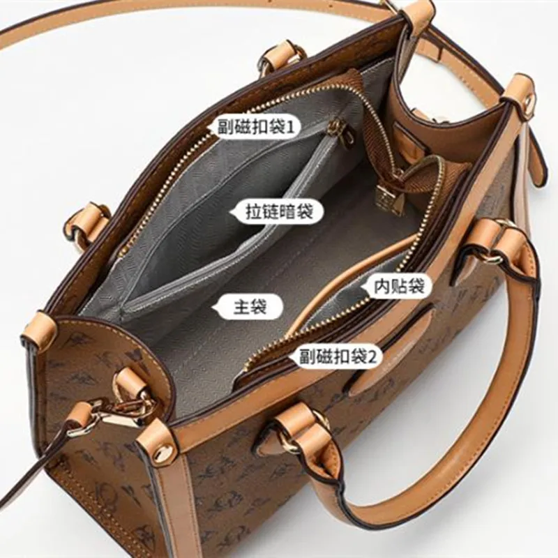 2021 New Fashion 100% Leather Luxury Brand Retro Printing Large-capacity Totes Designer Cross Body Shoulder HandBags for Women