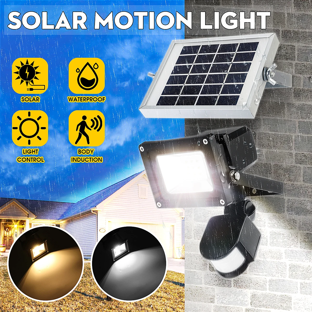 9 светодиосветодиодный на солнечной энергии прожектор с пассивным ИК датчиком