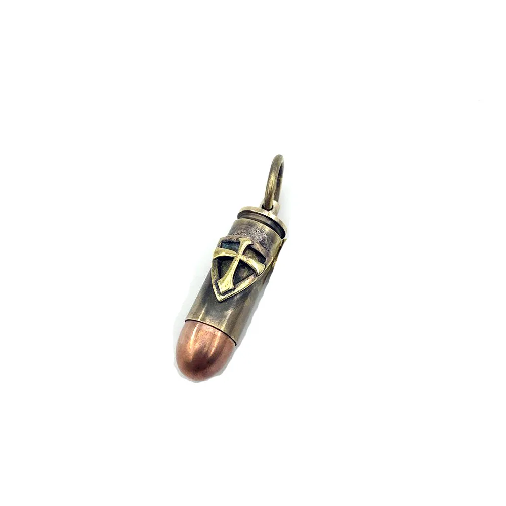 

Emergency Survival EDC Brass Copper Bottle Pill Box Waterproof Capsule Seal Portable Keychain