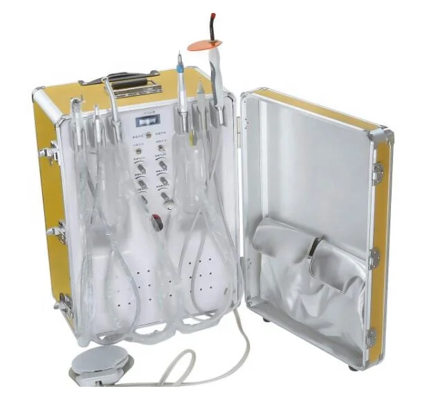 

550 Вт портативная стоматологическая установка турбина с системой всасывания воздушного компрессора, встроенный 3-сторонний шприц, слюна, эж...