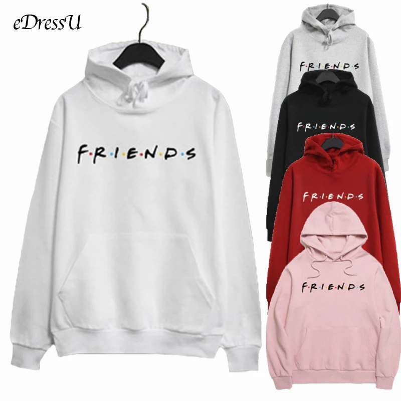 Женская толстовка с капюшоном надписью Best Friends пуловер оверсайз из флиса Kawaii Harajuku