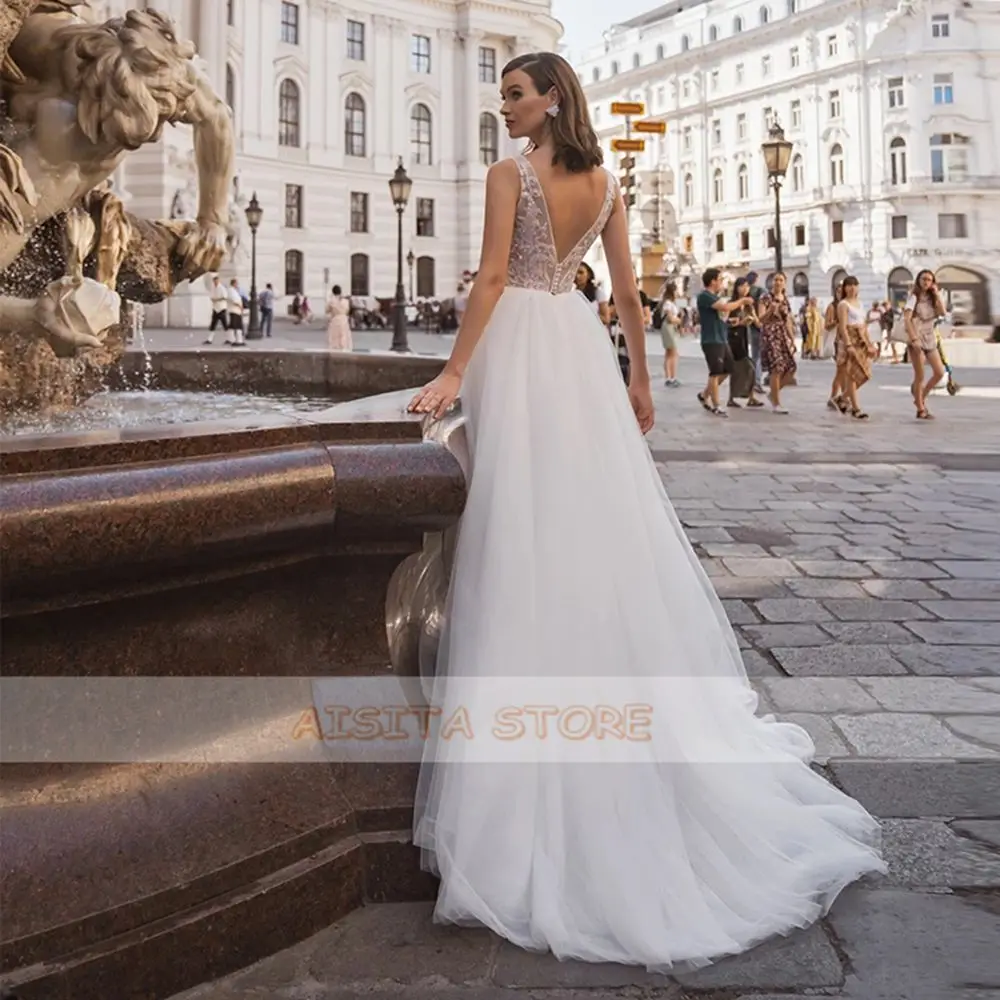 Свадебные платья с круглым вырезом 2021 элегантное женское платье без рукавов