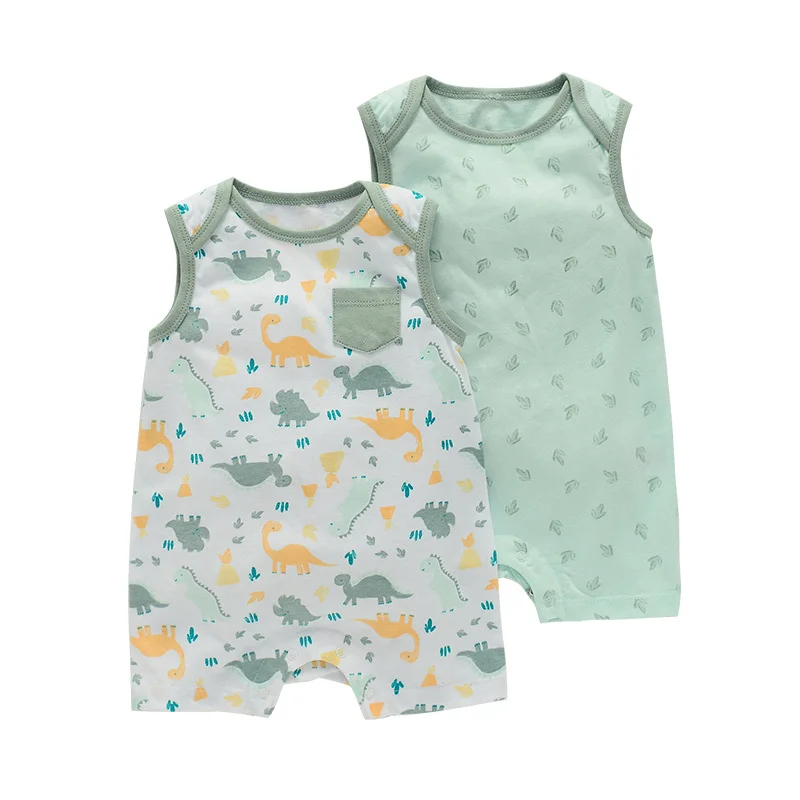 Детский хлопковый комбинезон с коротким рукавом | Детская одежда и обувь