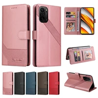 luxury pu leather phone case for xiaomi redmi note 10 pro 9t 9s 9a 9c mi 11 lite 10t poco f3 x3nfc wallet card holder flip cover