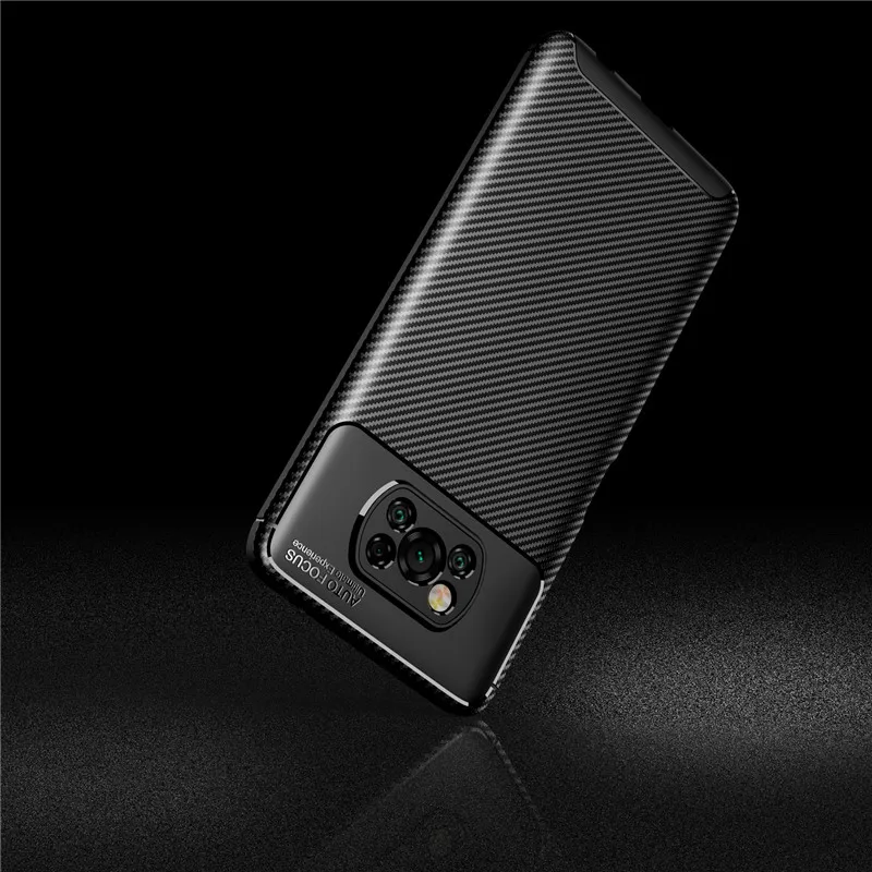 

Carbon Fiber Case For Xiaomi Poco X3 Case Poco C3 M2 F2 Pro X2 Redmi 9 K30 Ultra Cover Soft Phone Bumper For Poco X3 NFC Funda