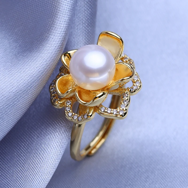 FENASY кольца с натуральным пресноводным жемчугом для женщин в богемном стиле