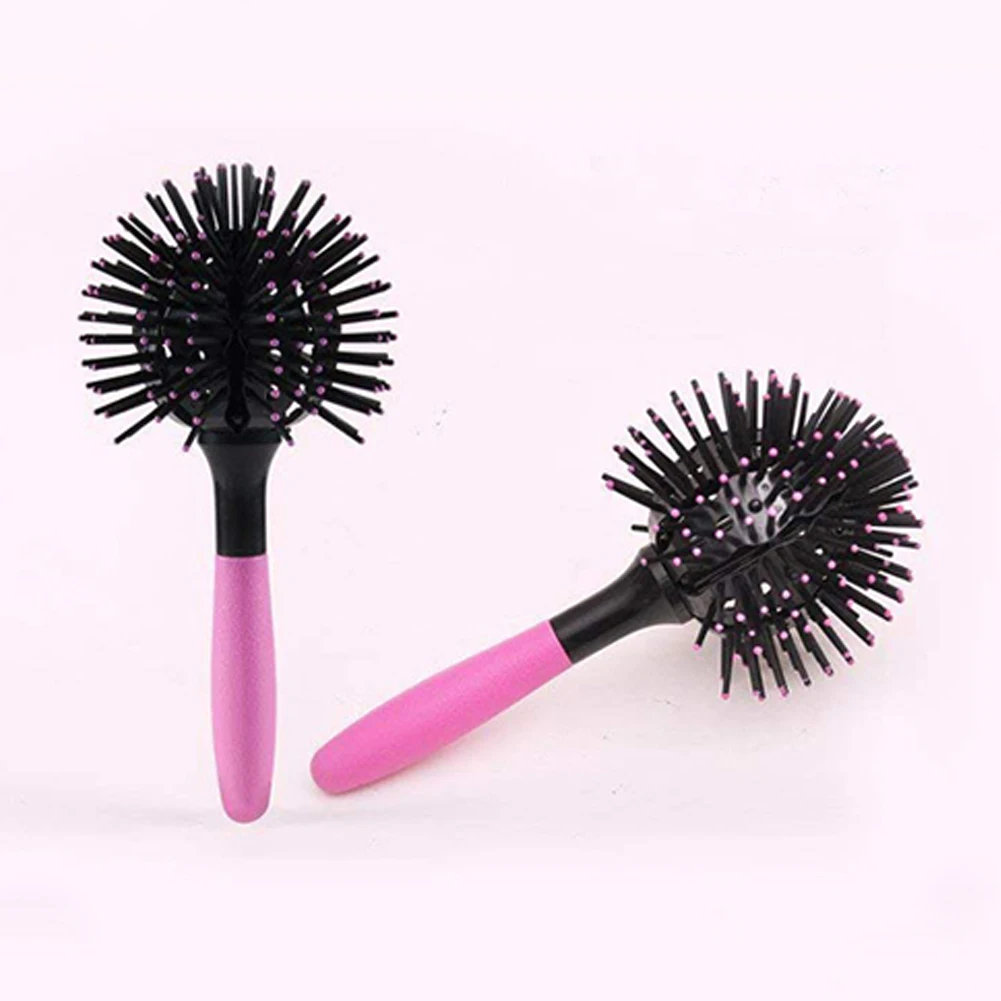 

3D Spherical Comb Hair Brush Spherical Comb Bomb Curl Hair Brush Styling Salon Round Hair Curling Tool Barber Accessories