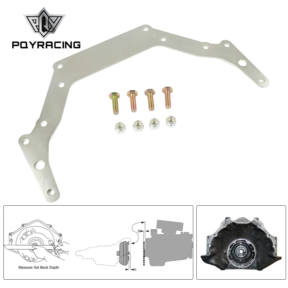 

PQY - Transmission Adapter Plate For 1962-Up Chevy TH350 TH400 BOP-TO Silver GM Turbo-Hydramatic Transmission 700R/4