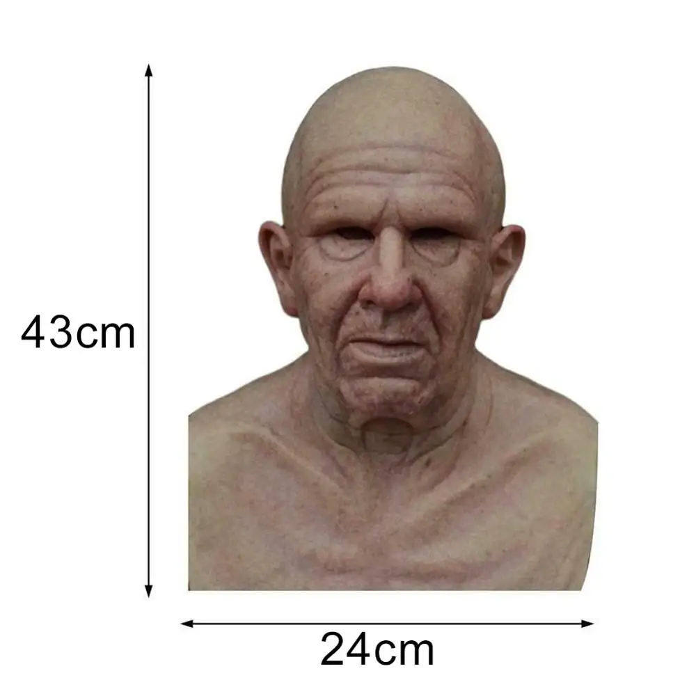 Резиновая маска на всю голову для косплея Хэллоуин страшный парик взрослых