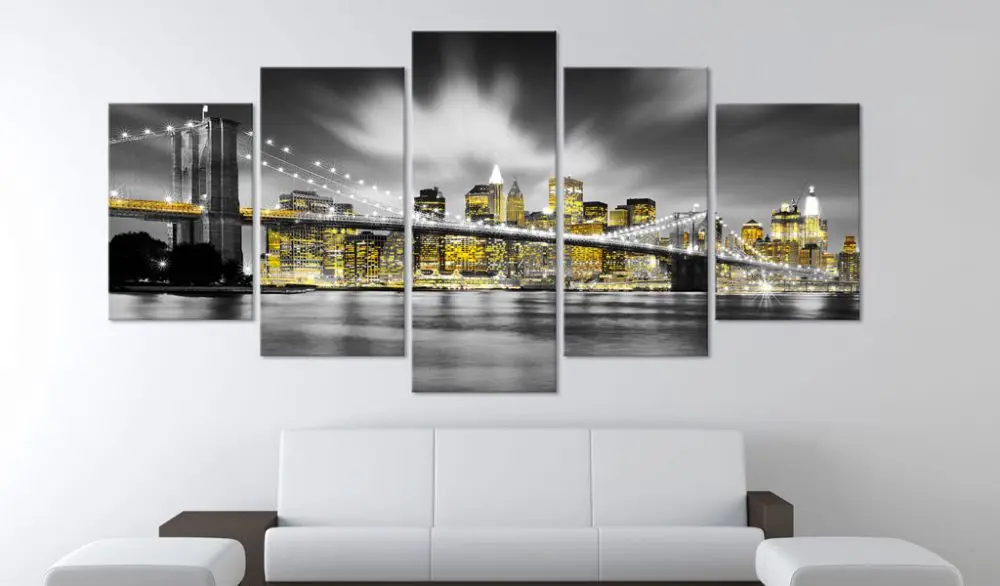 

Amber eyes 5 Piece Canvas Art Fractal Abstract Paintings On Canvas Wall Art For Home Decoration unframed