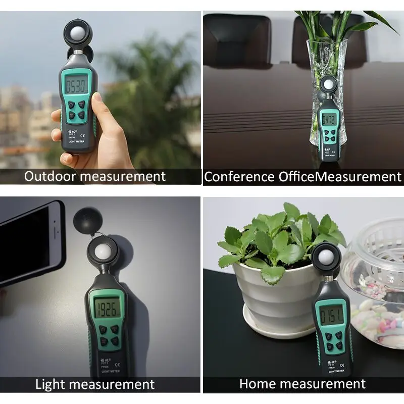 Цифровое искусственное экологическое тестирование измеритель люкс 0 ~ 200 000lux