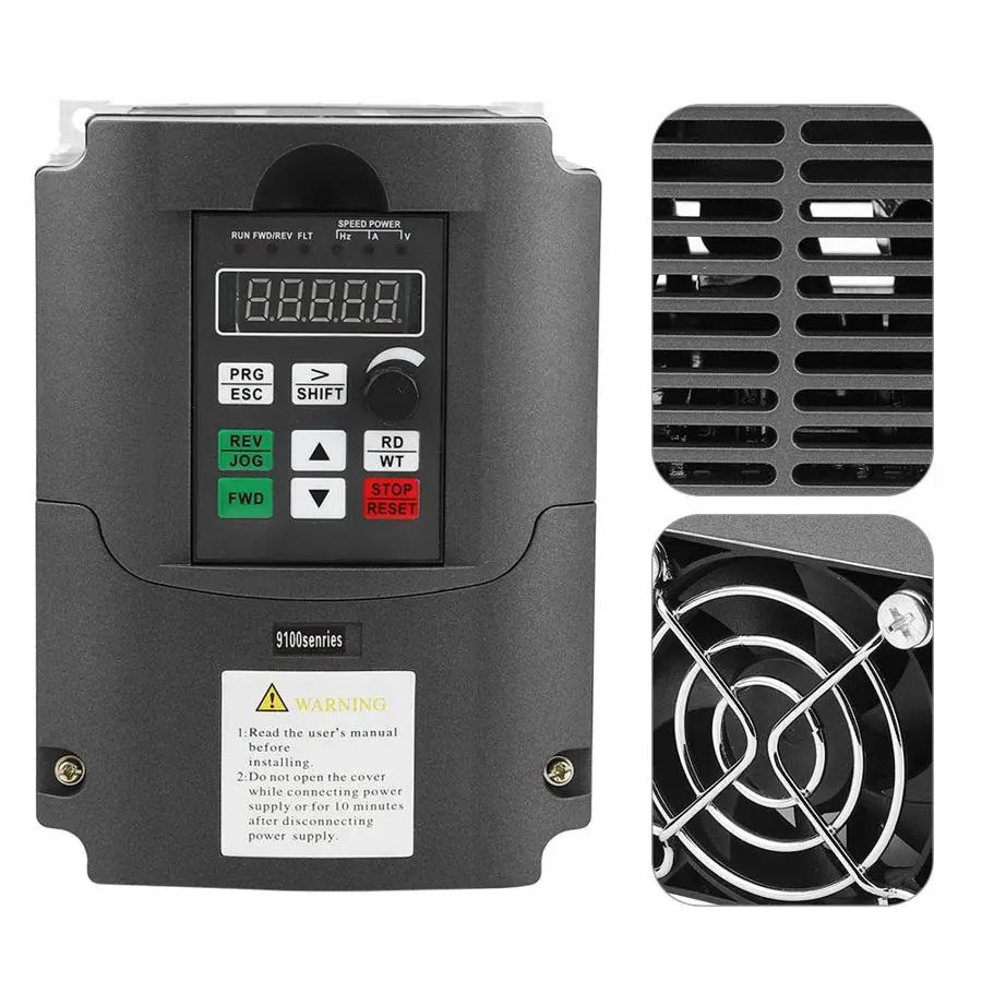 4 кВт VFD инвертор солнечной переменной частоты фотовход 3-фазный 0-220VAC выход 0-650 Гц