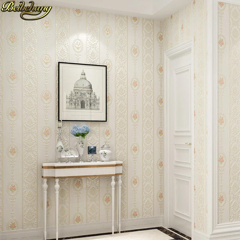 Обои в полоску обои для телевизора 3D флокированные тисненые рулон tapete papel de parede