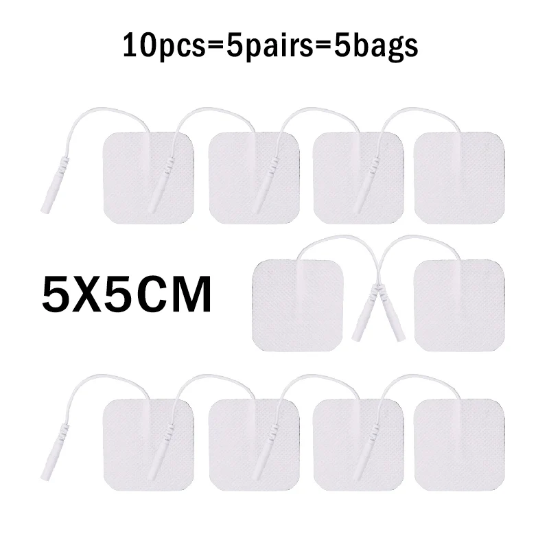 10P 5X5cm Raiuleko 10 шт./5*5 см электроды колодки для цифровой TENS Меридиан терапия массажные пластыри машина электронный массажер для физиотерапии - Цвет: 10P 5X5cm