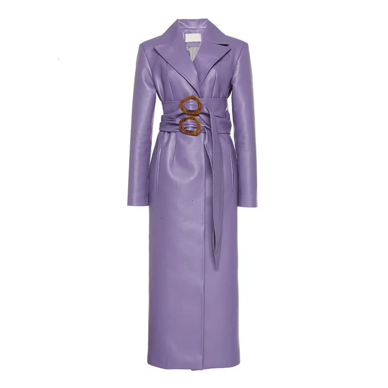 Весна 2020 с отложным воротником длинный рукав искусственная кожа высокое