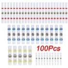 100 шт.лот водонепроницаемый термоуплотнитель для припоя термоусадочные стыковые соединители зажимные клеммы Электрический провод автомобильный изолированный терминал