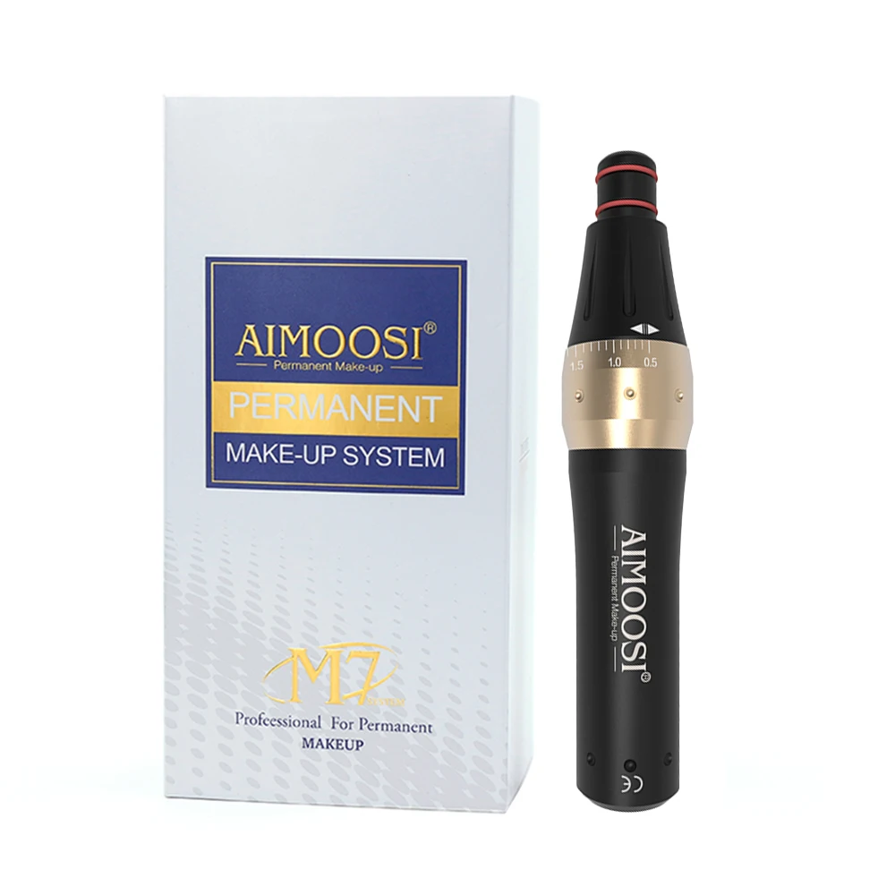 AIMOOSI M7 - профессиональная тату-машина высокого качества для микроблейдинга, татуировки тела, бровей, губ и ПМУ с иглой. Поставляется с постоянными расходными материалами.