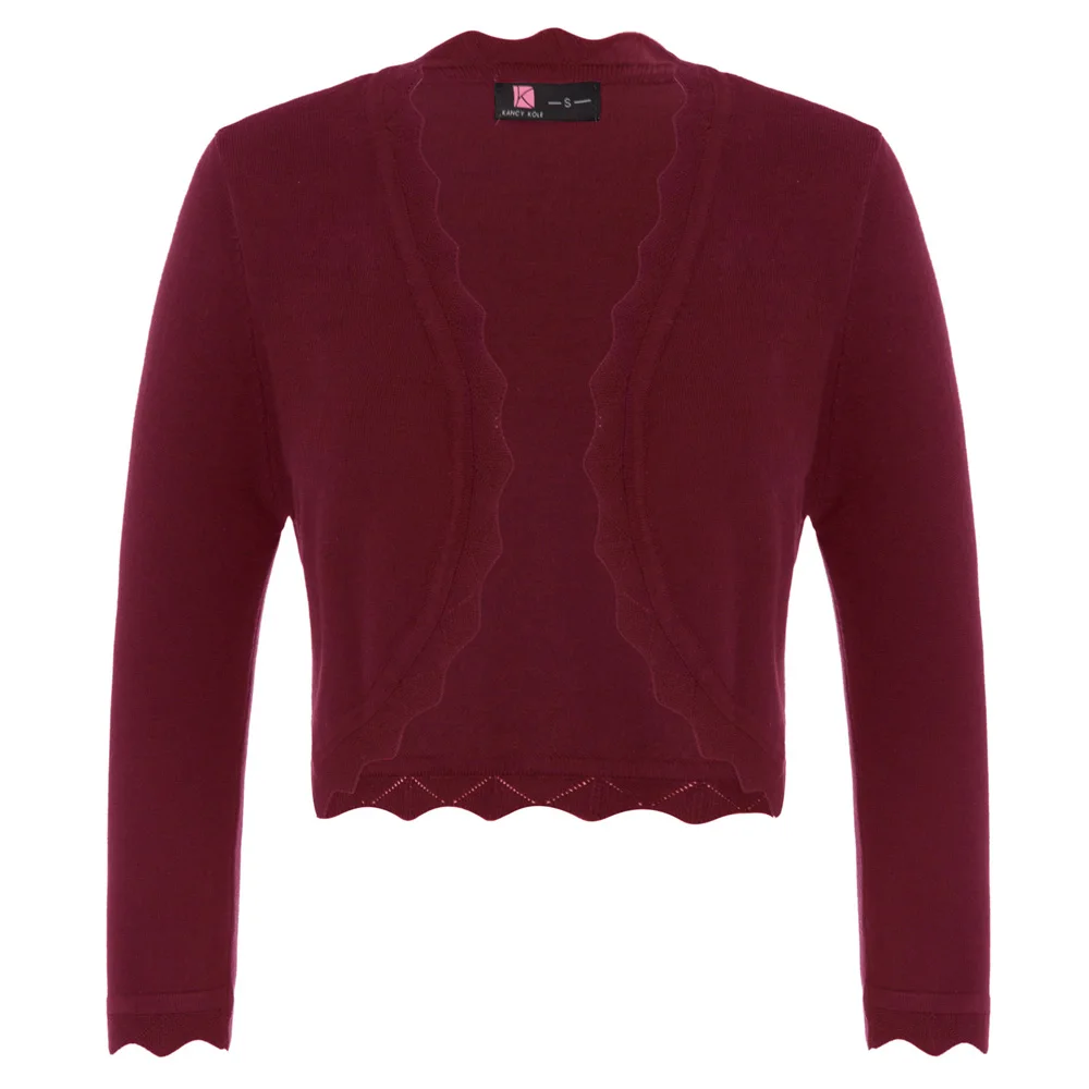 Женские болеро 3/4 с длинным рукавом Болеро рубашка размера плюс однотонный