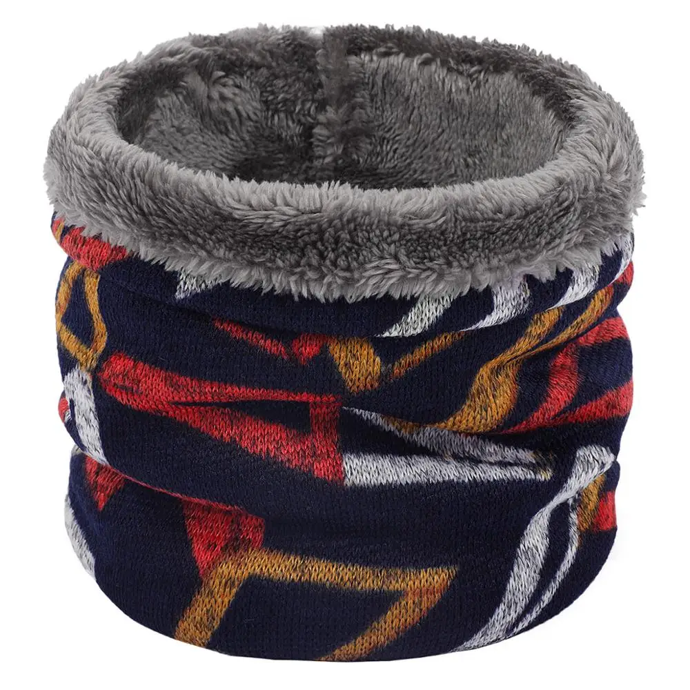 Шарф-кольцо детский зимний плотный с бархатным воротником 2019 |