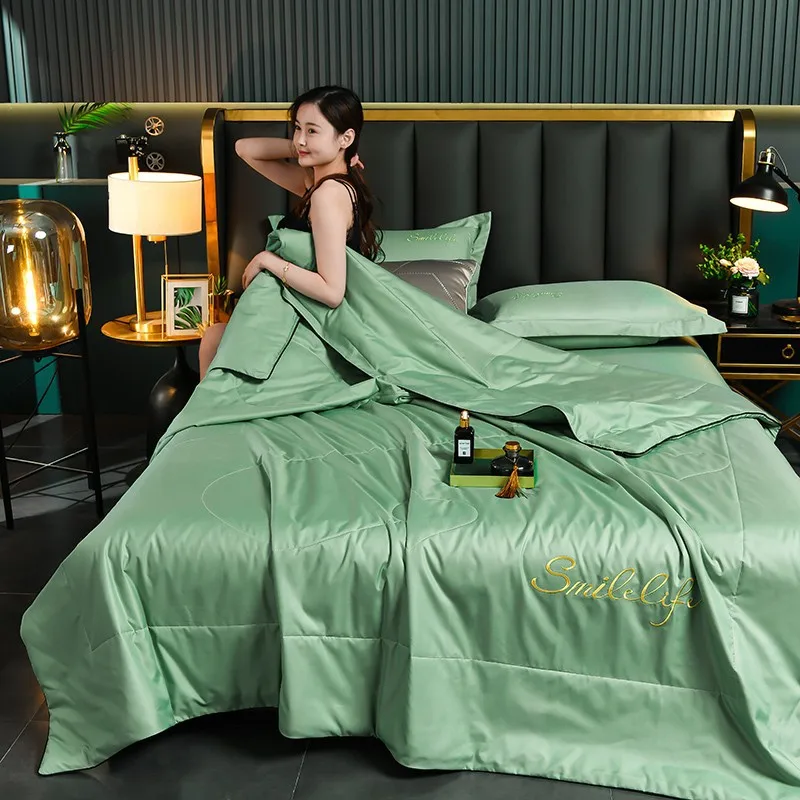

Ice Silk Summer Quilt Tencel Air Conditioner Was Washed Silk Summer Cool Quilt Summer Single Double Summer Thin Quilt comforter