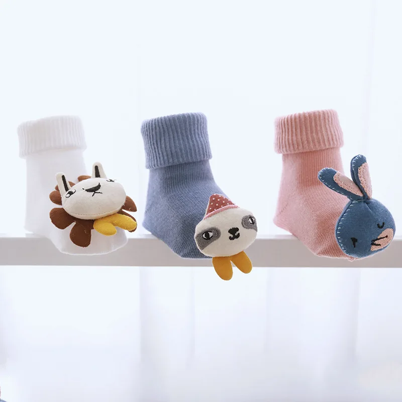 Нескользящие Детские носки с резиновой подошвой для новорожденных обувь