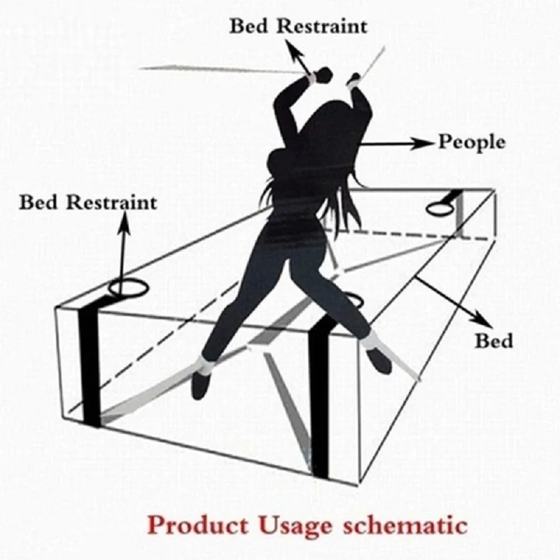 БДСМ бандаж для взрослых под кроватью нейлоновая веревка плюшевые наручники