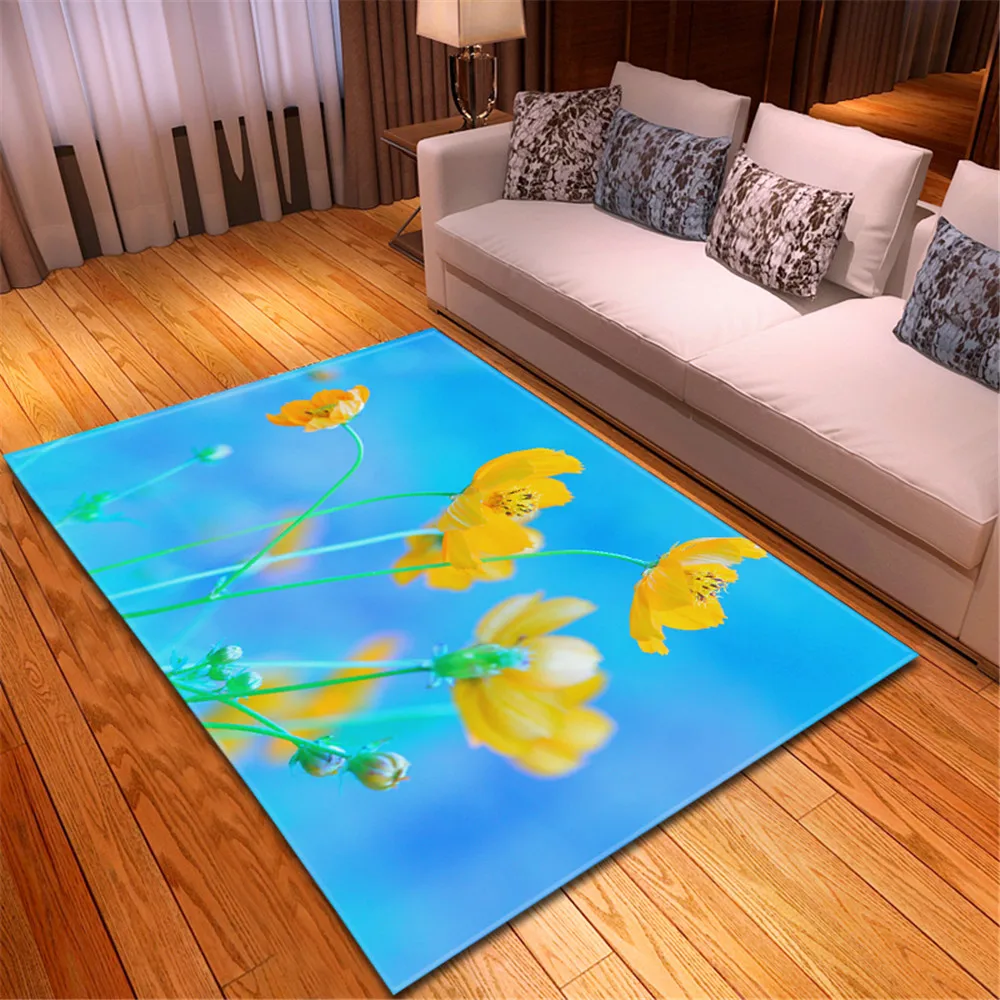 Ins картина маслом ковер для гостиной домашний декор спальни цветочный принт