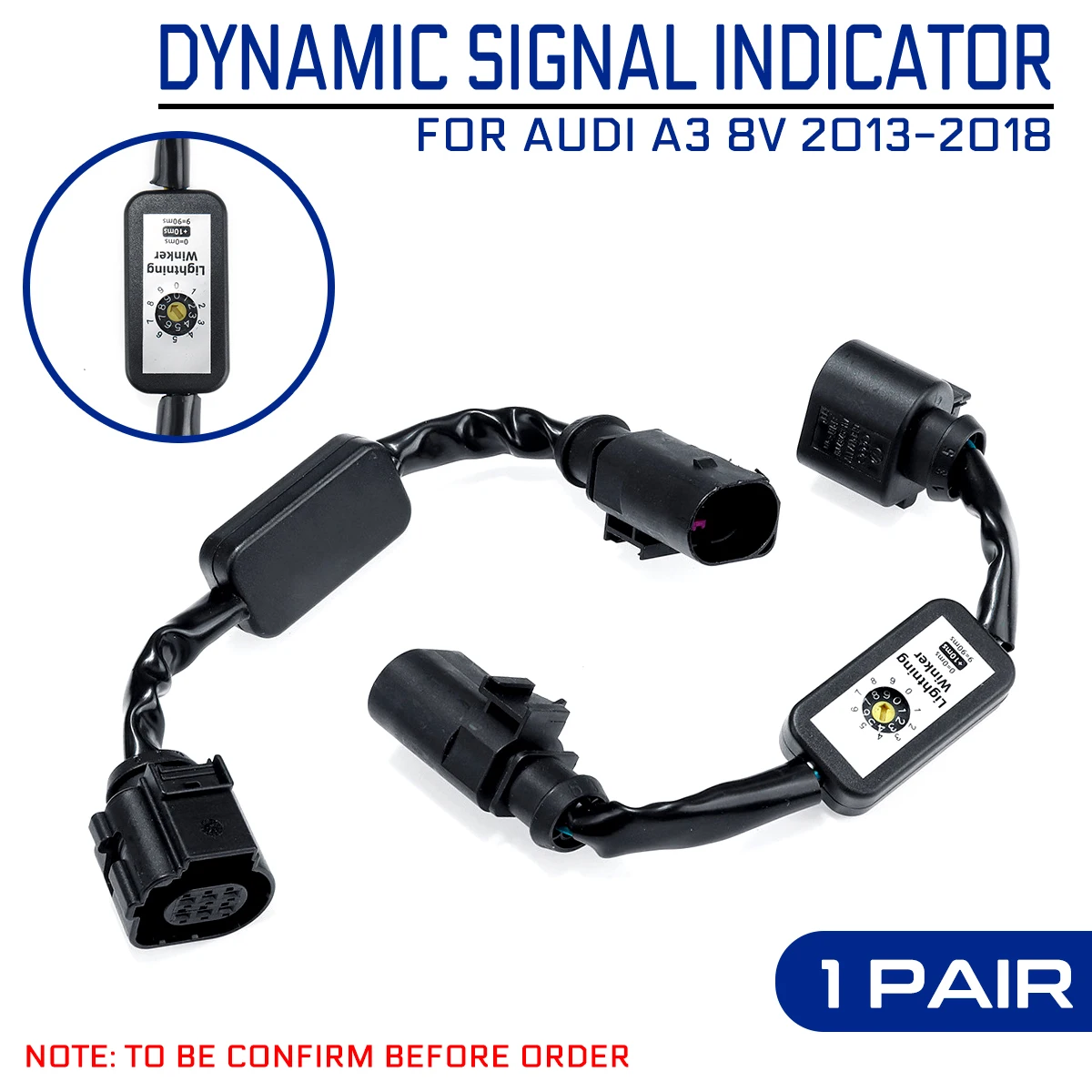 

2pcs Dynamic Turn For Audi A3 V8 2013-2018 Add-on Module Wire Harness Signal Indicator LED Taillight Left & Right Tail Light