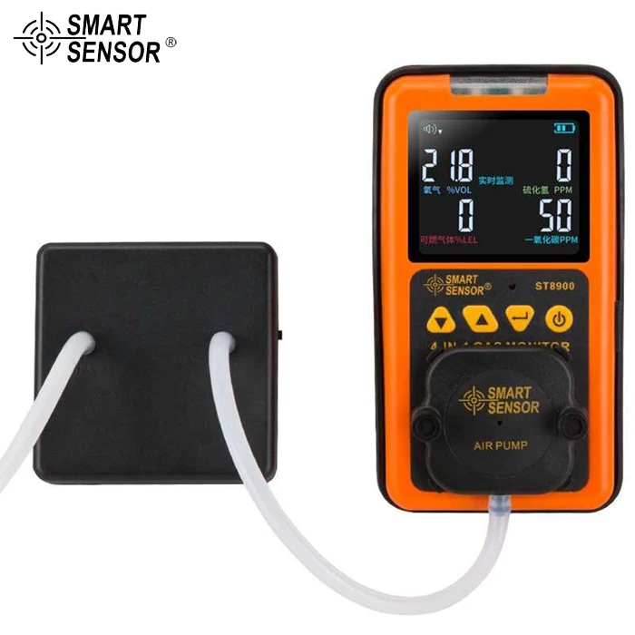 

Смарт-Датчик ST8900B, многогазовый анализатор кислорода, О2, гидротион H2S, оксид углерода, CO, горючий газоанализатор с насосом для отбора проб