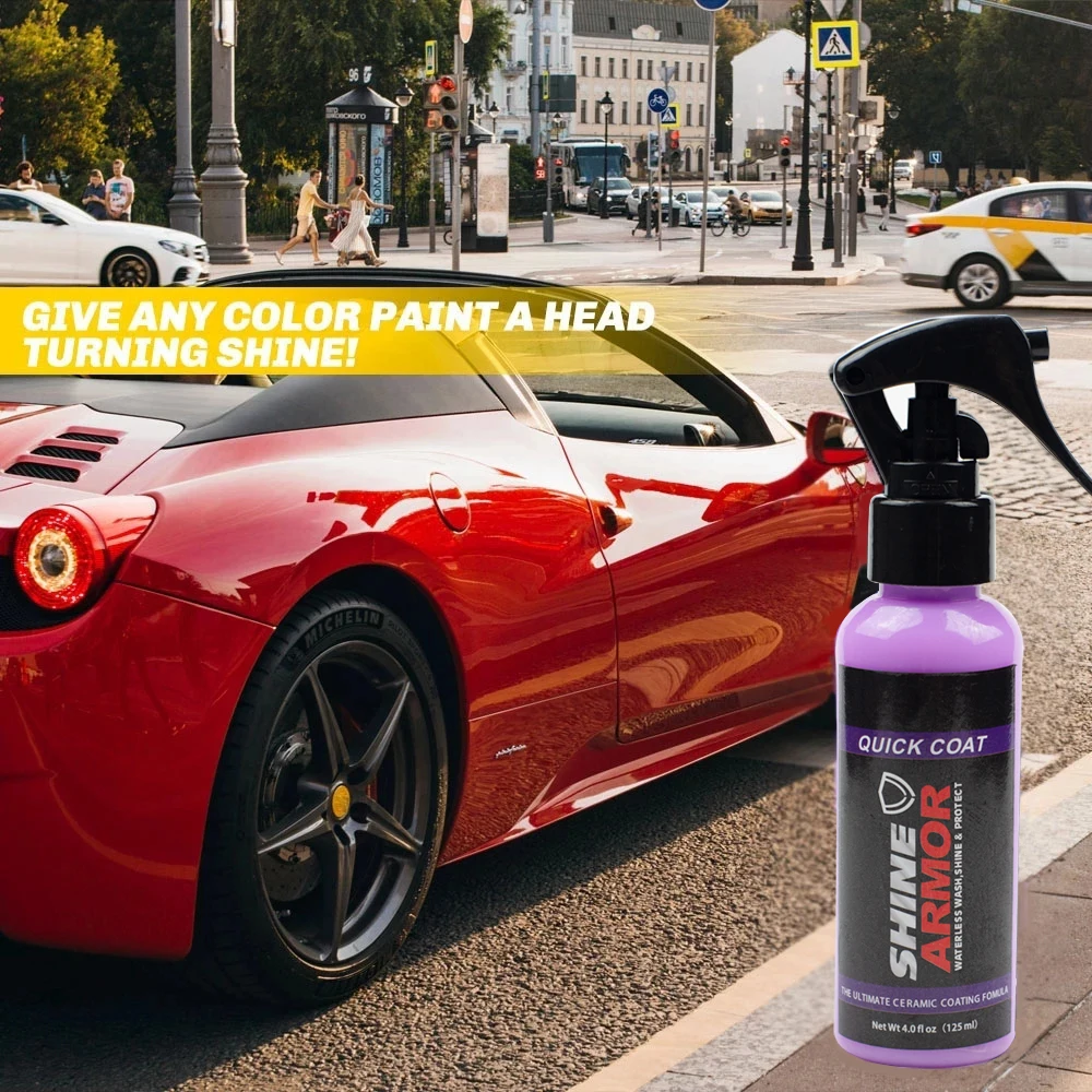 

125ml Shine Armor Ceramic Car Wash Fortify Quick Coat Polish Sealer Spray Car Nano Ceramic Coating Polishing Spraying Wax