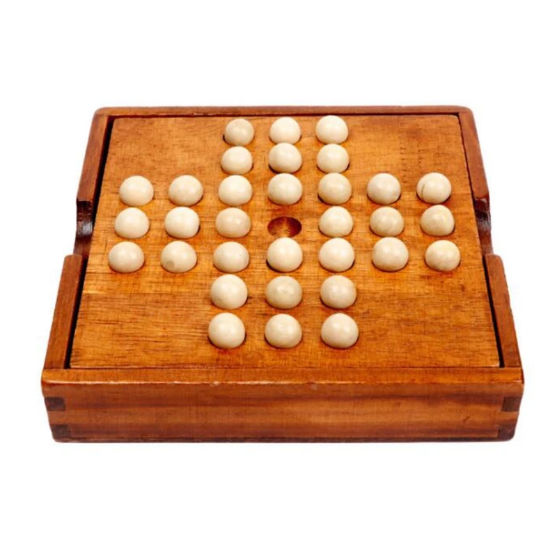 

Europe Board Game Single Chess Peg Solitaire Diamond Move Independently Cognitive Ability Classical Educational Toy
